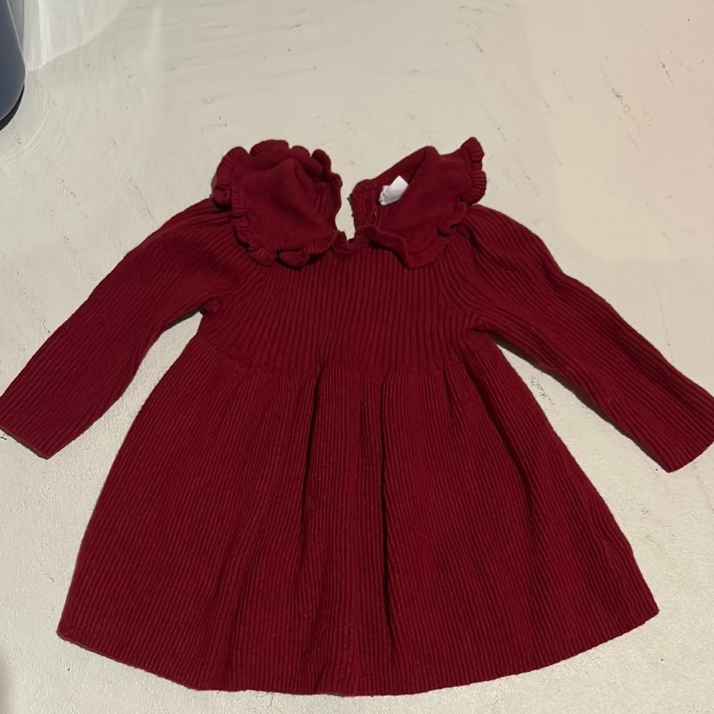 Knit Burgundy Dress - Baby Gap 3-6 months